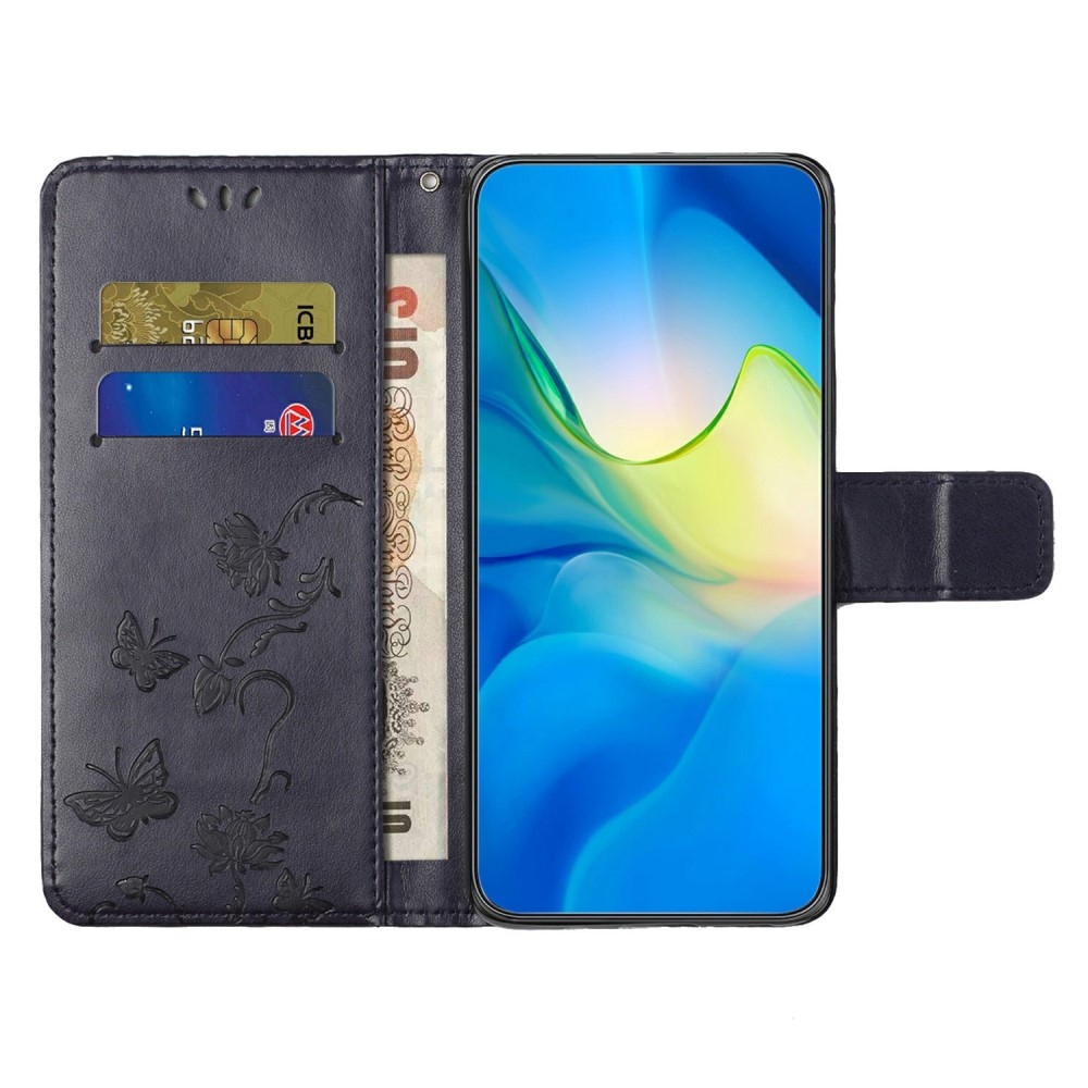 Flower knížkové pouzdro na Samsung Galaxy A26 5G - tmavěfialové
