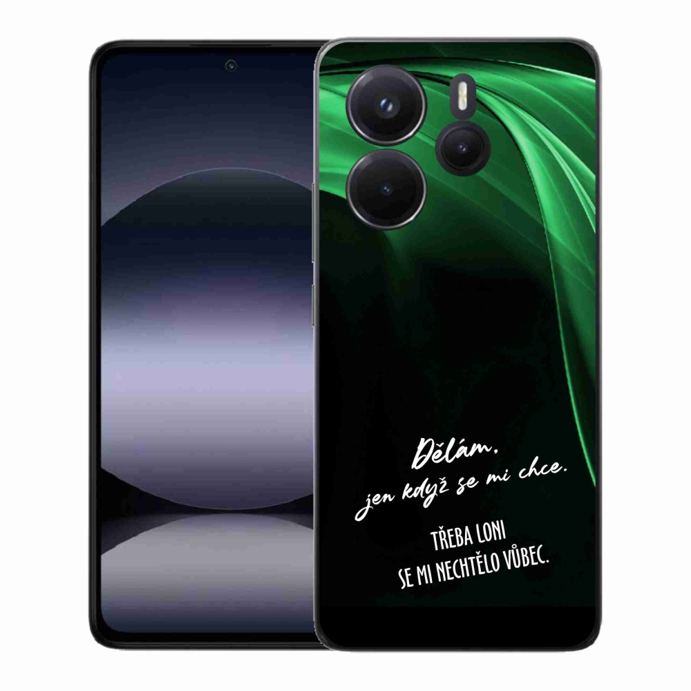 Gelový kryt mmCase na Xiaomi Redmi Note 14 - vtipný text 12 černé pozadí