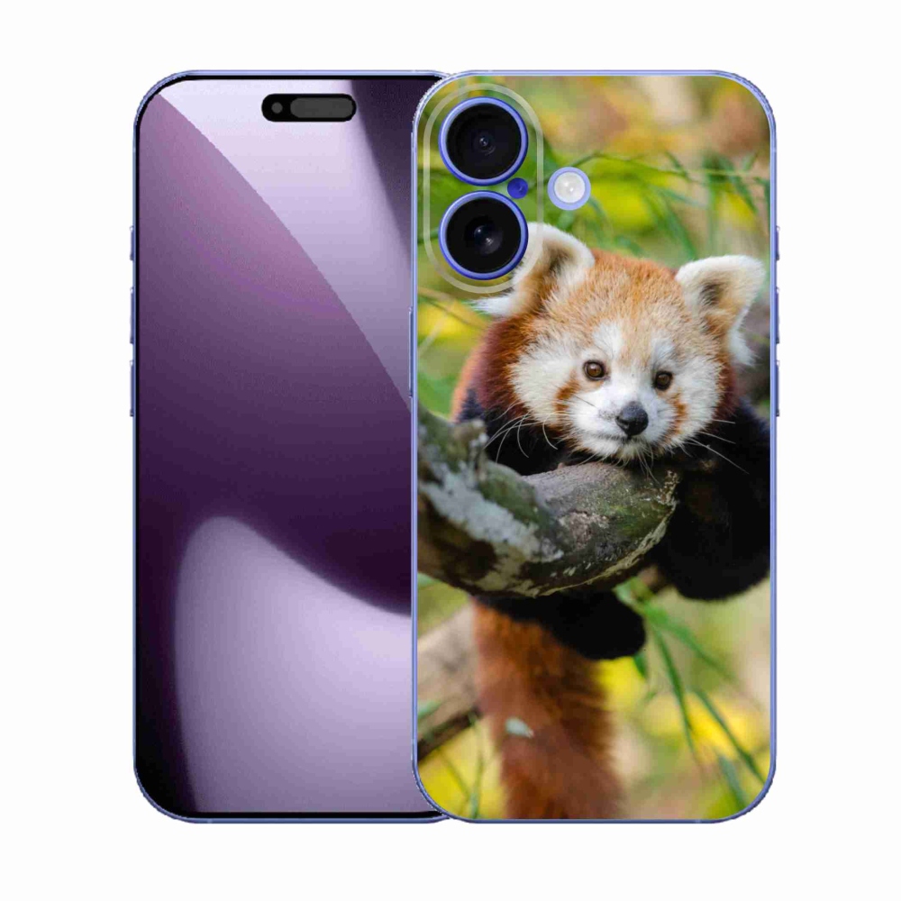 Gelový kryt mmCase na iPhone 17 - panda červená