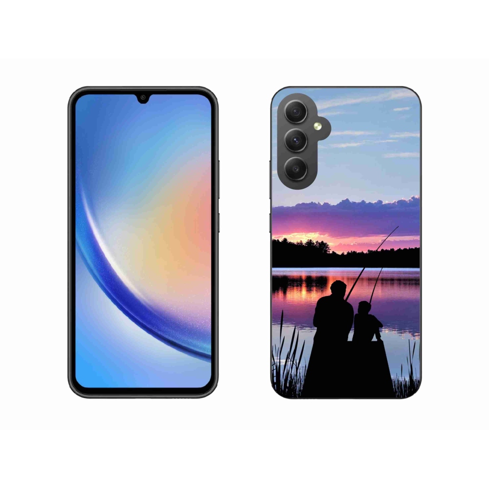 Gelový kryt mmCase na Samsung Galaxy A34 5G - rybaření 2