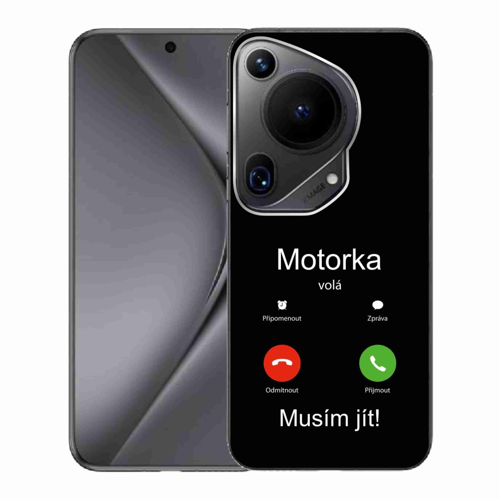 Gelový kryt mmCase na Huawei Pura 70 Ultra - motorka volá černé pozadí