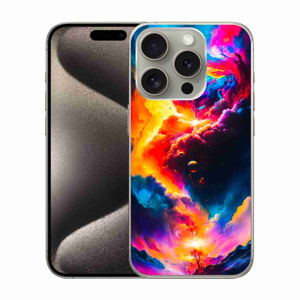 Gelový kryt mmCase na iPhone 15 Pro - abstraktní motiv