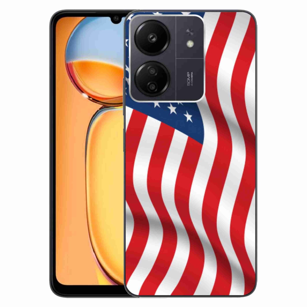 Gelový kryt mmCase na Xiaomi Poco C65/Redmi 13C - USA vlajka
