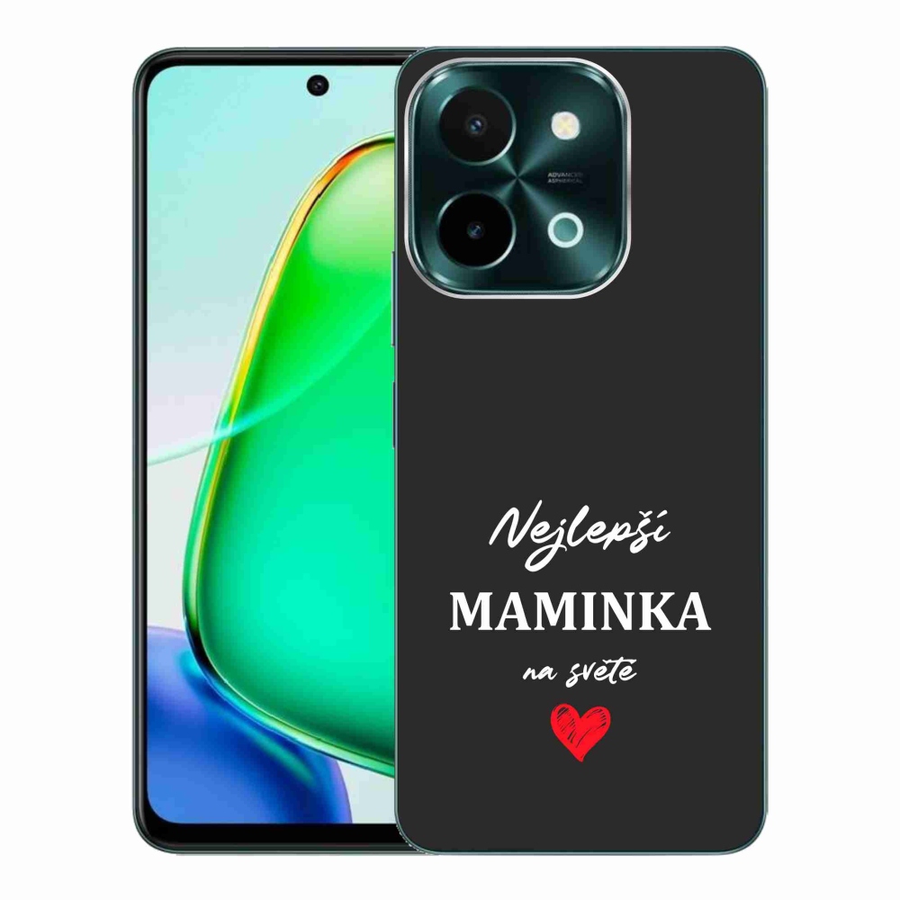 Gelový kryt mmCase na Vivo Y28 - nejlepší maminka 1 černé pozadí