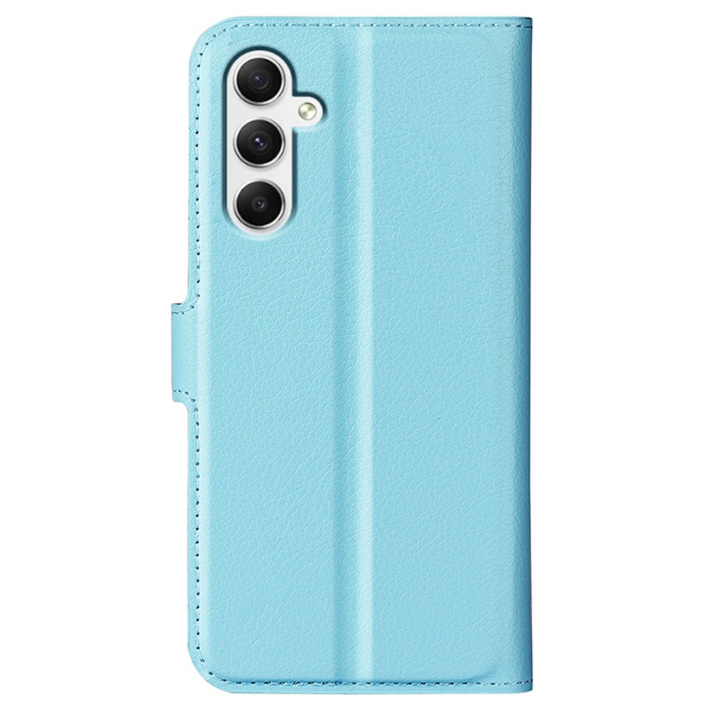 Litchi knížkové pouzdro na Samsung Galaxy A35 5G - modré