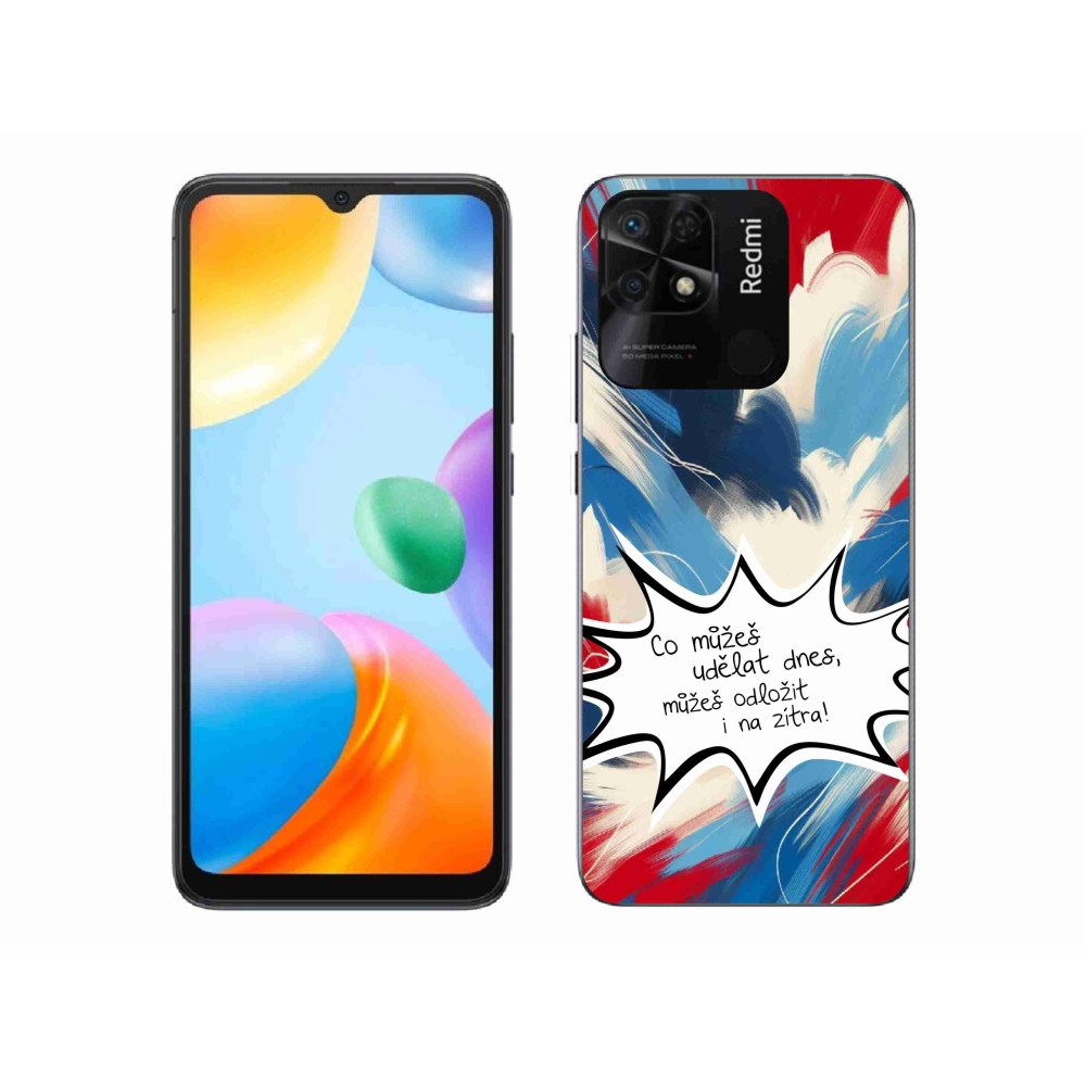 Gelový kryt mmCase na Xiaomi Redmi 10C - vtipný text 9 bílé pozadí