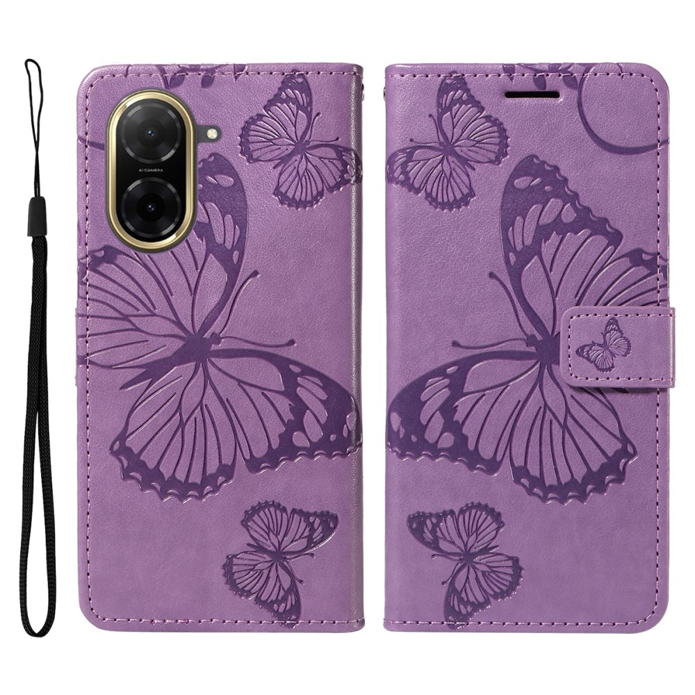 Big Butterfly knížkové pouzdro na Xiaomi Redmi A5 (171.7x77.8x8.3mm) - fialové