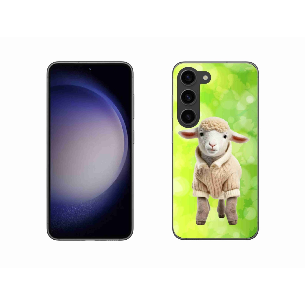 Gelový kryt mmCase na Samsung Galaxy S23 5G - jehně ve svetru