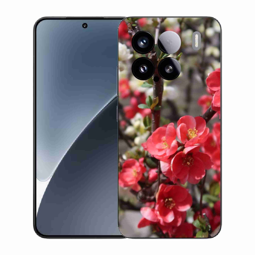 Gelový kryt mmCase na Xiaomi 15 - červené květy