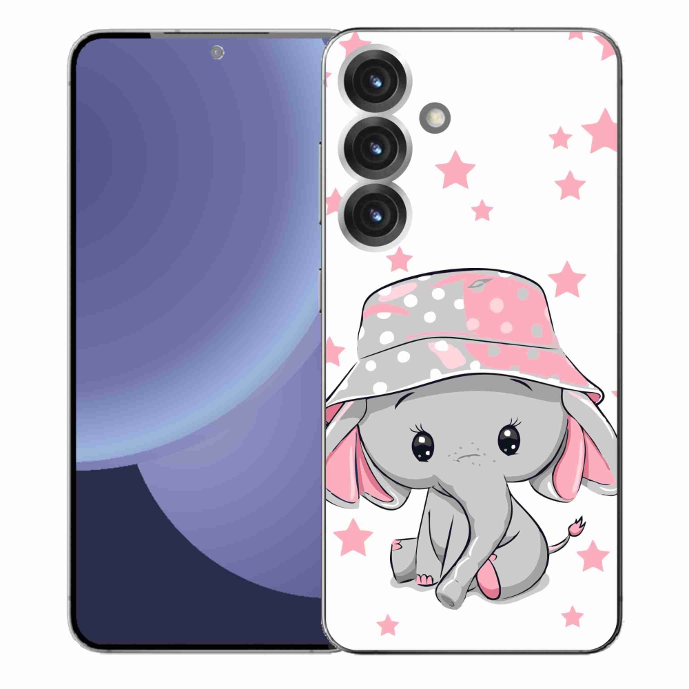 Gelový kryt mmCase na Samsung Galaxy S25+ - růžový slon