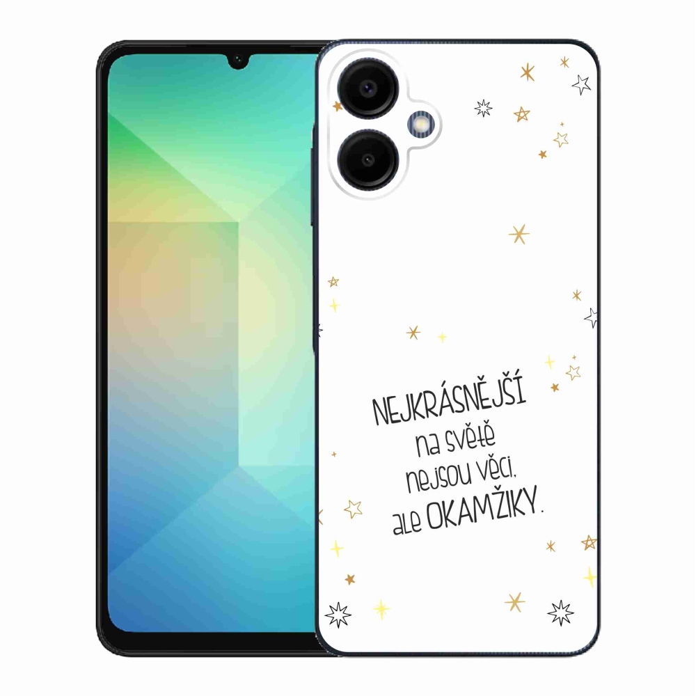 Gelový kryt mmCase na Samsung Galaxy A06 4G - citát 4 bílé pozadí