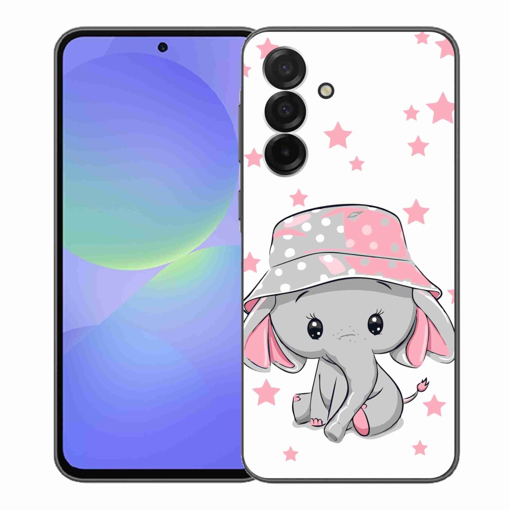 Gelový kryt mmCase na Samsung Galaxy A36 5G - růžový slon