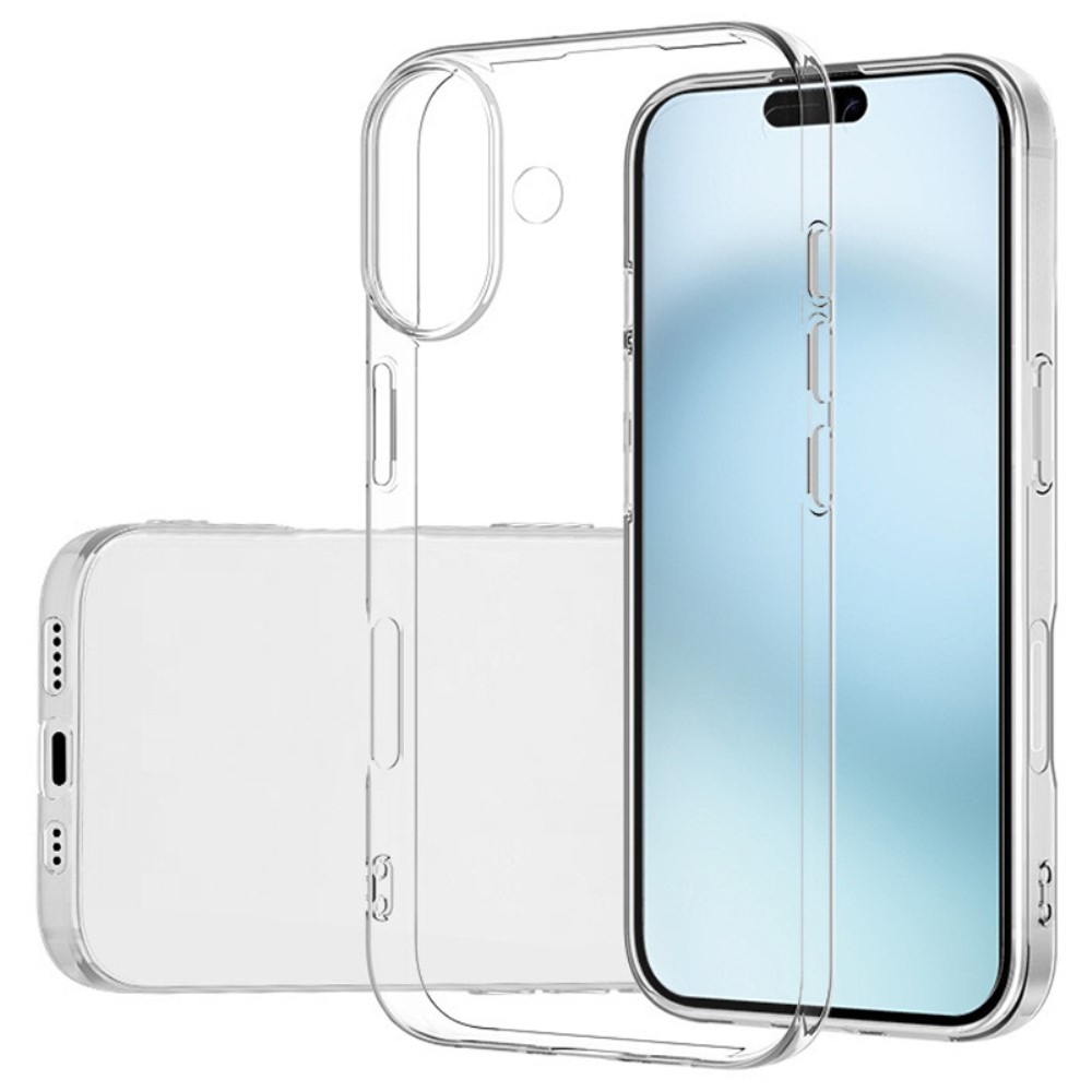 Průhledný gelový obal na iPhone 16 Plus - průhledný