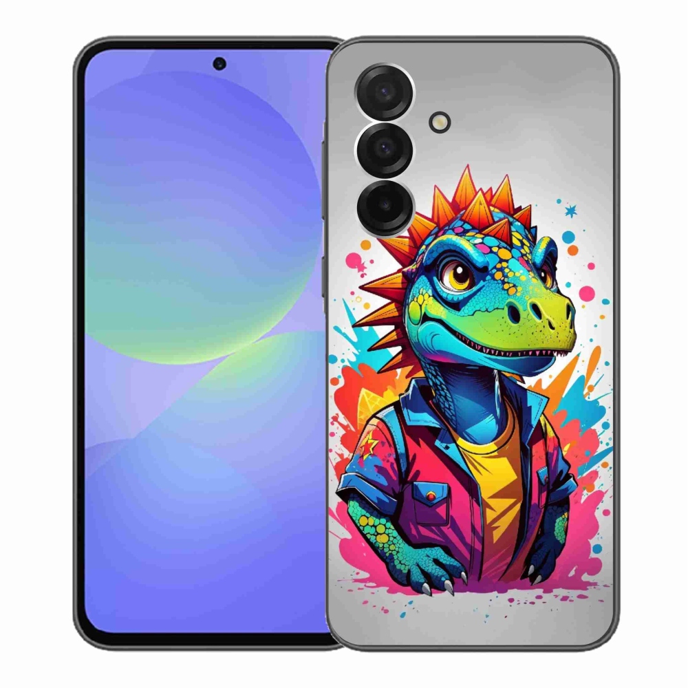 Gelový kryt mmCase na Samsung Galaxy A36 5G - barevný dinosaurus