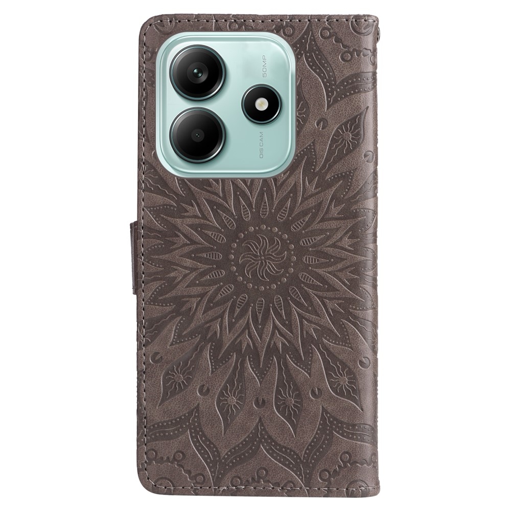 Sunflower knížkové pouzdro na Xiaomi Redmi Note 14 5G - šedé
