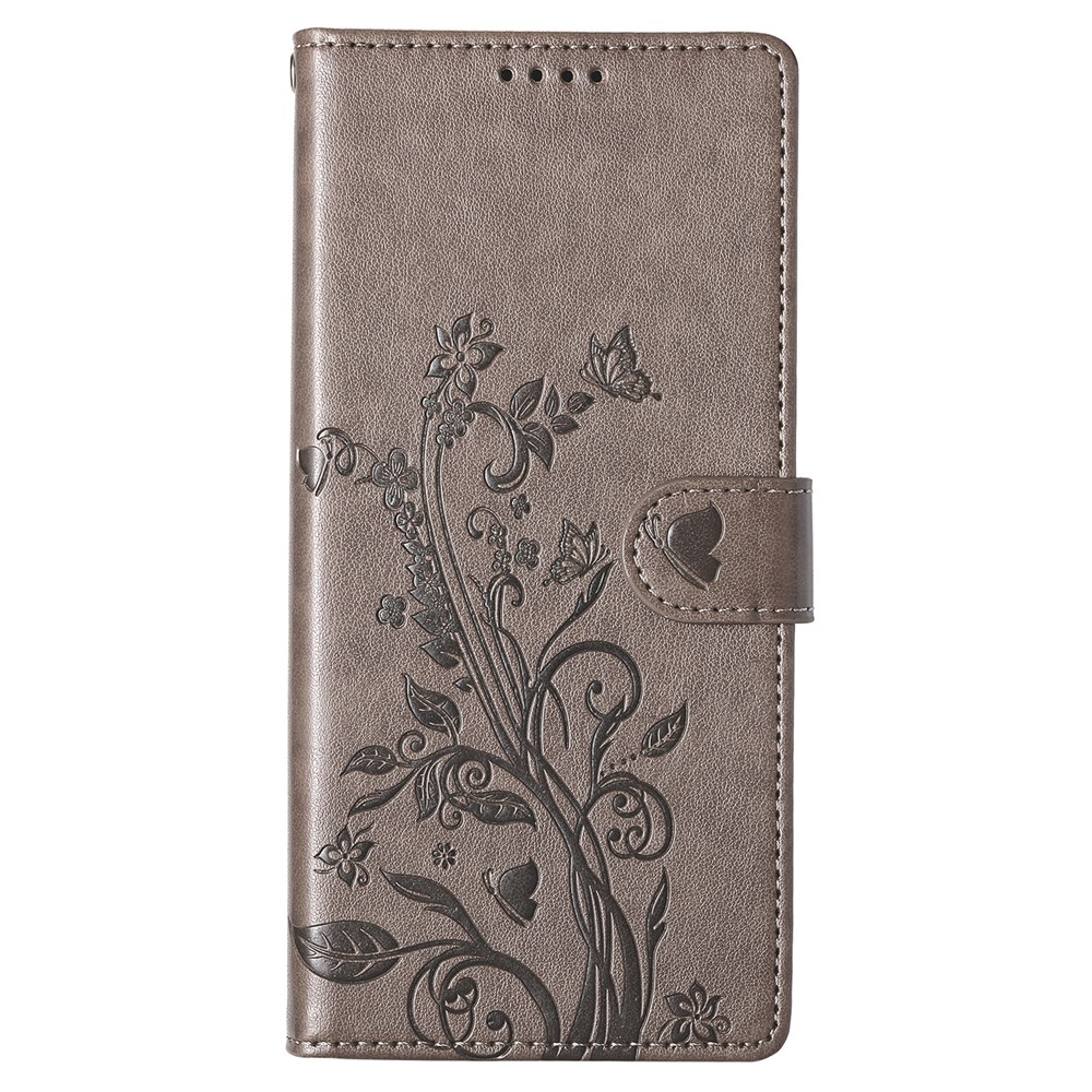 Flowery knížkové pouzdro na Xiaomi Redmi 15 5G (169mm) - šedé