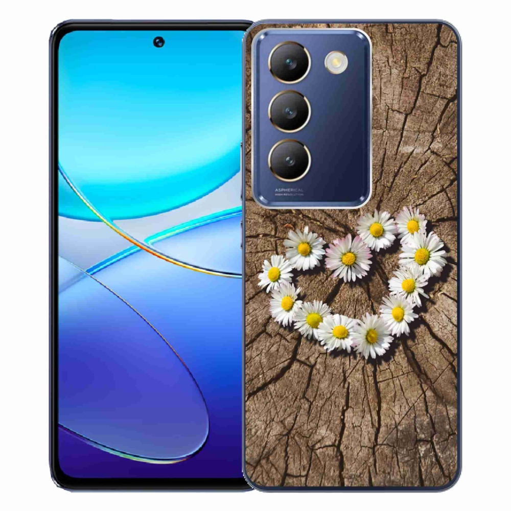 Gelový kryt mmCase na Vivo V40 SE 4G/5G - srdce z kopretin