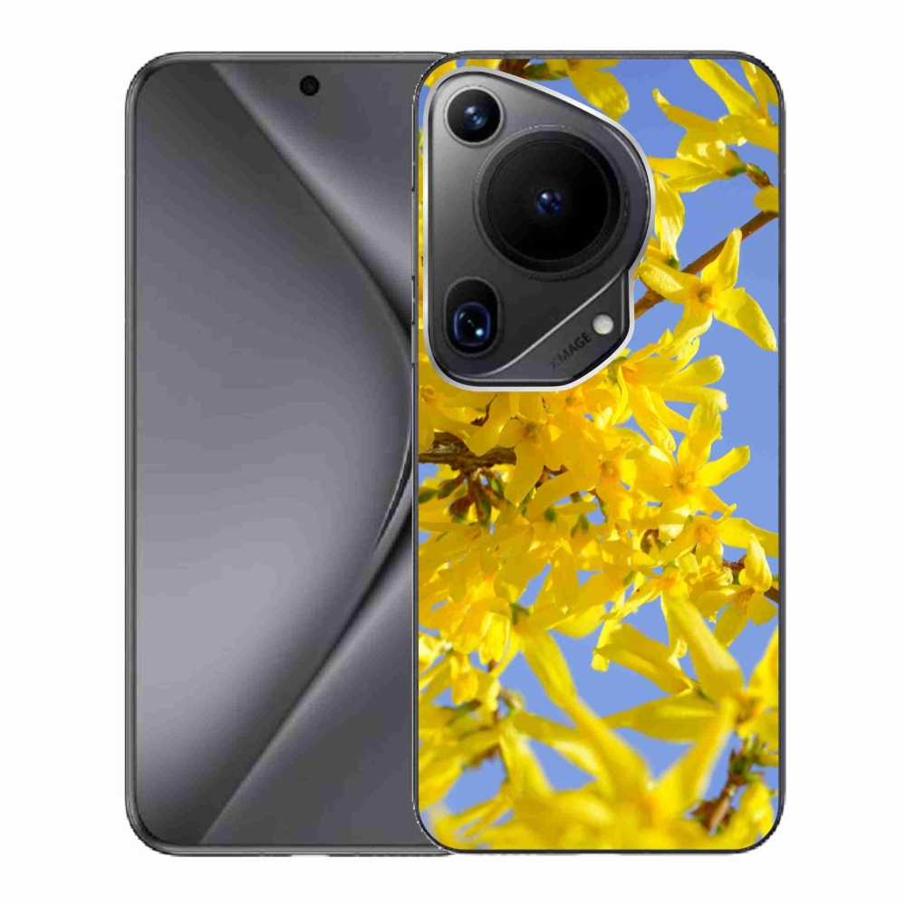 Gelový kryt mmCase na Huawei Pura 70 Ultra - žluté květy