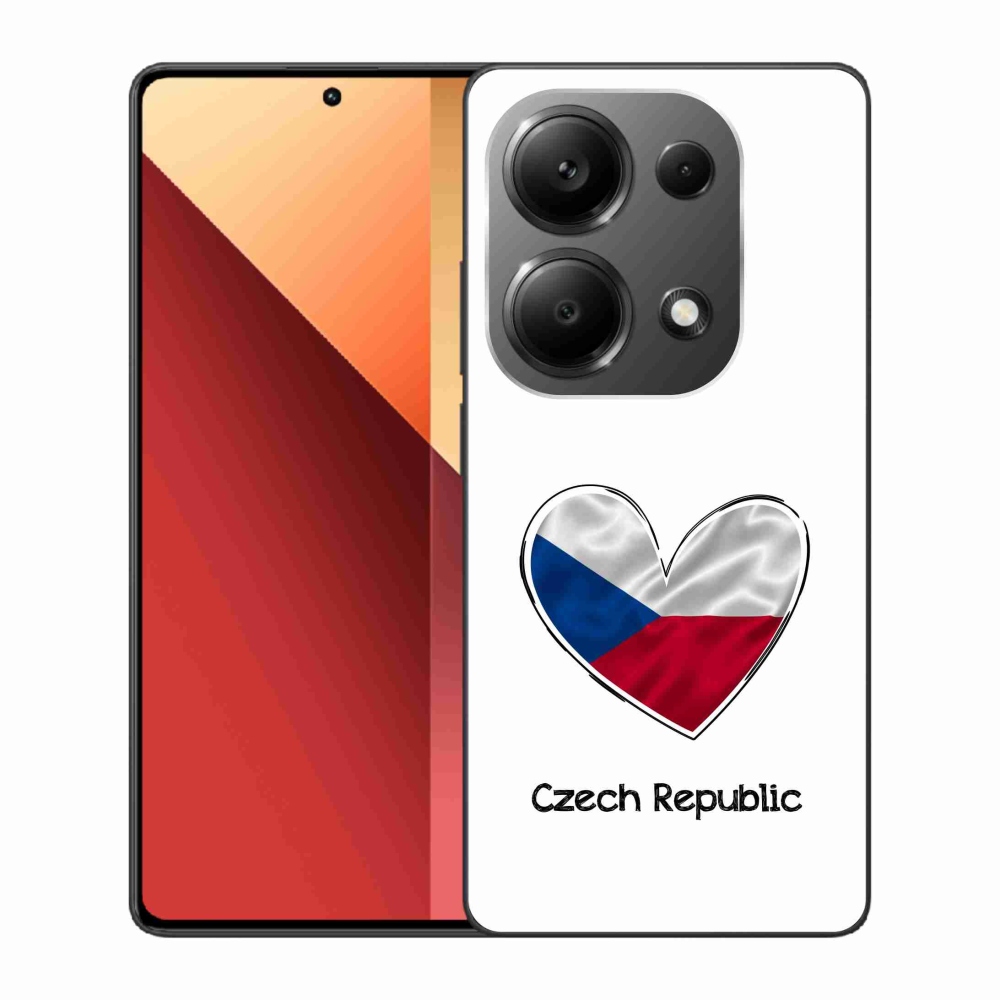 Gelový kryt mmCase na Xiaomi Redmi Note 13 Pro 4G/Poco M6 Pro  - vlajka srdce bílé pozadí