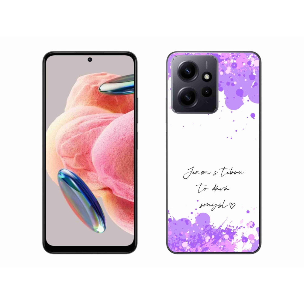 Gelový kryt mmCase na Xiaomi Redmi Note 12 4G - zamilovaný text bílé pozadí
