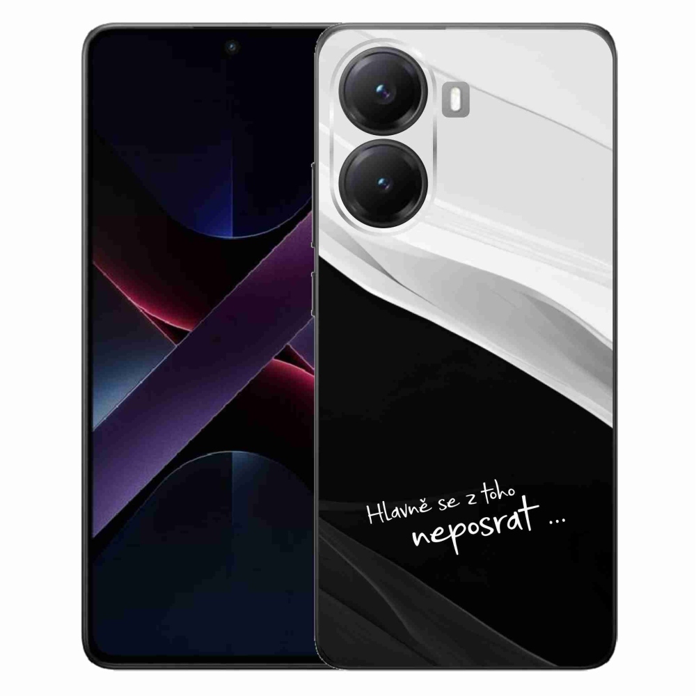 Gelový kryt mmCase na Xiaomi Poco X7 Pro 5G - vtipný text 13 černobílé pozadí