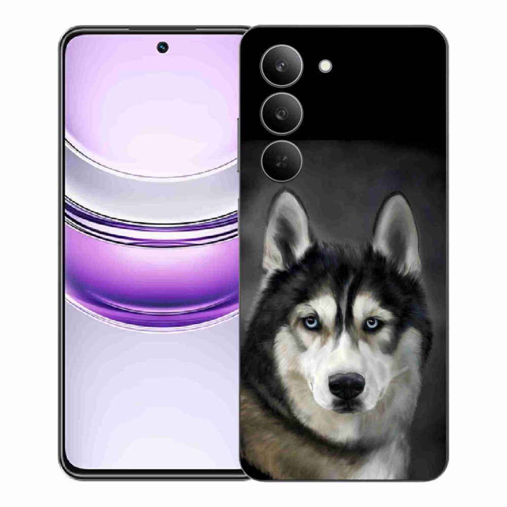 Gelový kryt mmCase na Realme 14x 5G - husky
