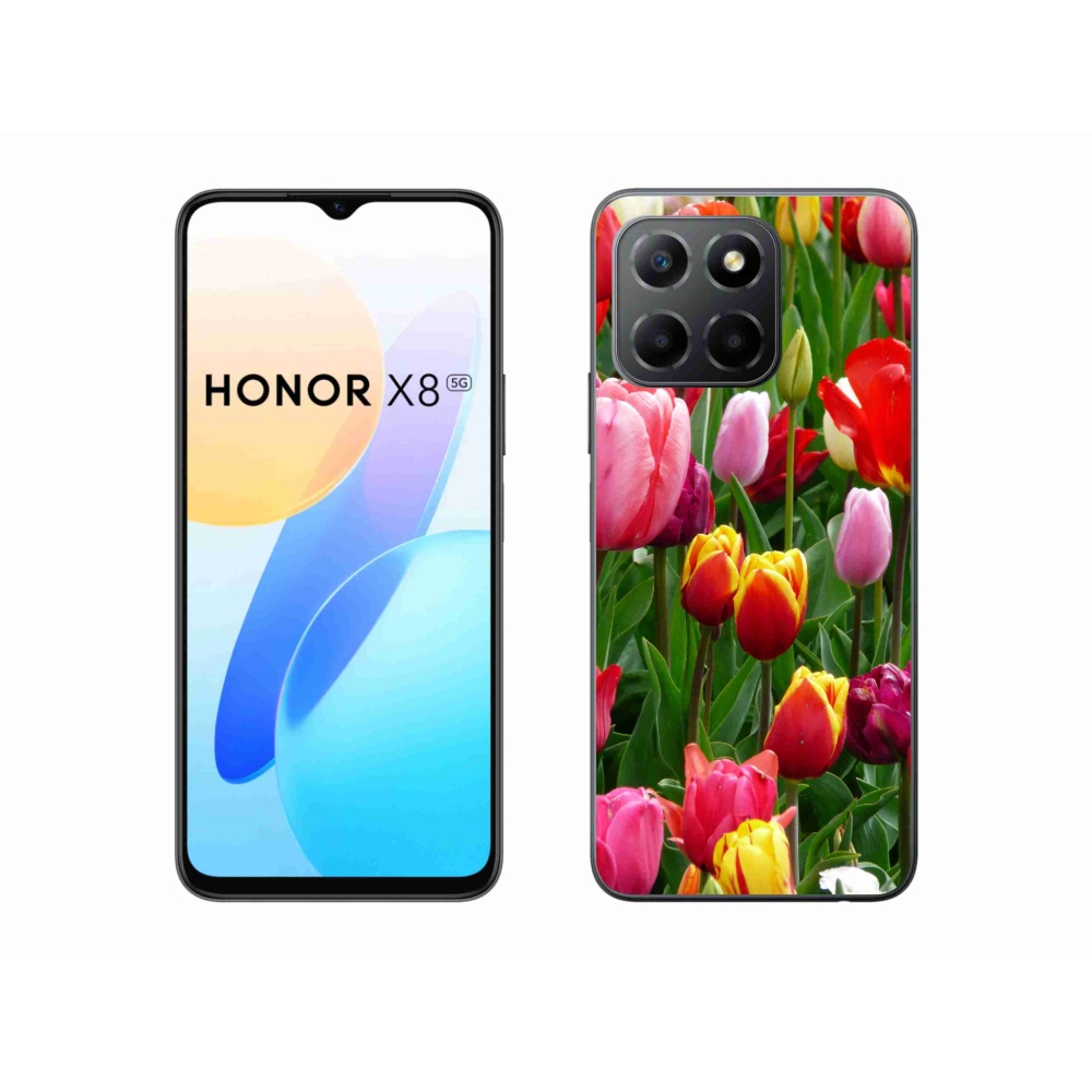 Gelový kryt mmCase na Honor X8 5G - tulipány