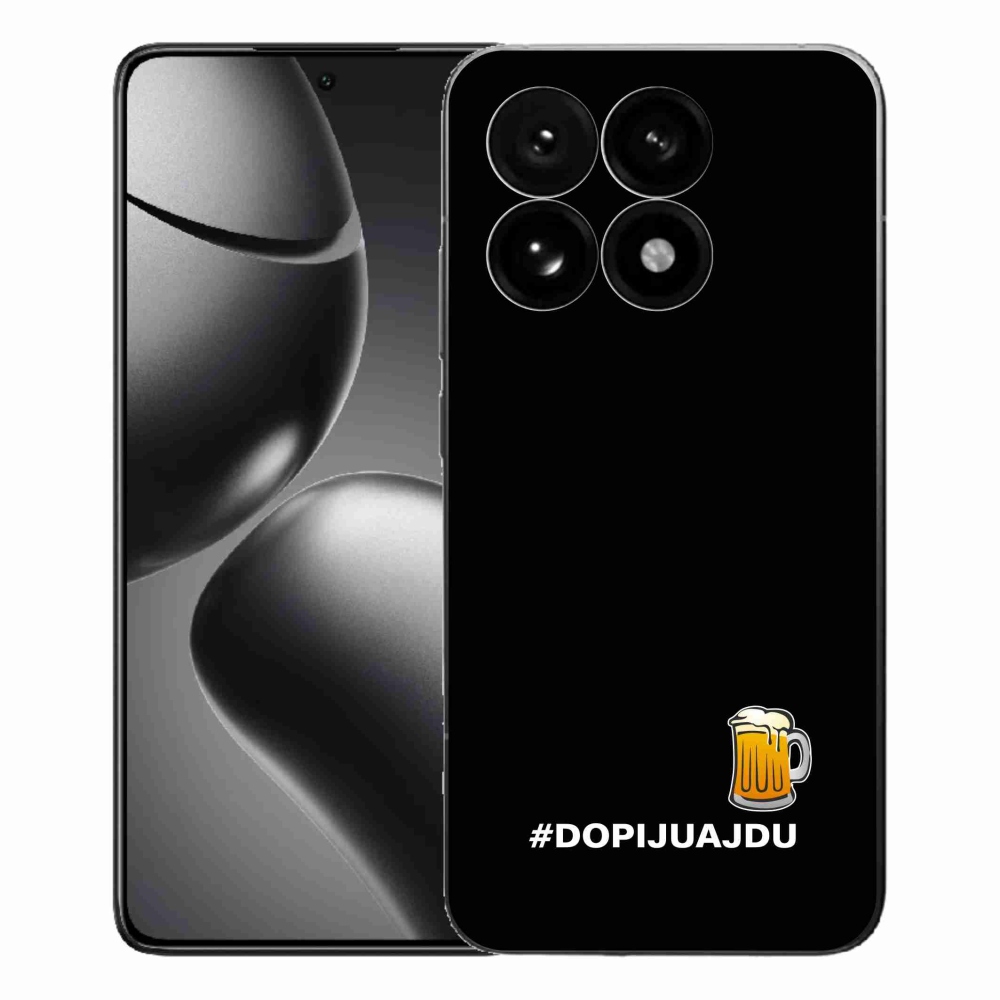 Gelový kryt mmCase na Xiaomi 15T - pivní motiv 1 černé pozadí