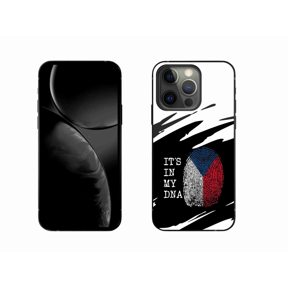 Gelový kryt mmCase na iPhone 13 Pro 6.1 - vlajka otisk prstu černobílé pozadí