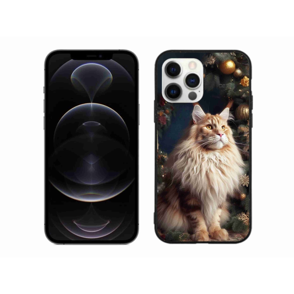 Gelový kryt mmCase na iPhone 12 Pro Max - kočka u stromku