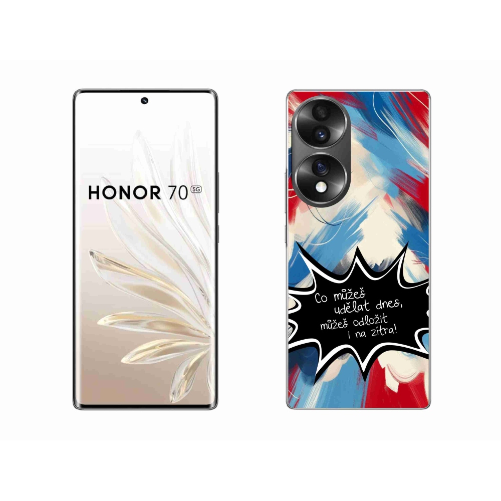 Gelový kryt mmCase na Honor 70 - vtipný text 9 černé pozadí