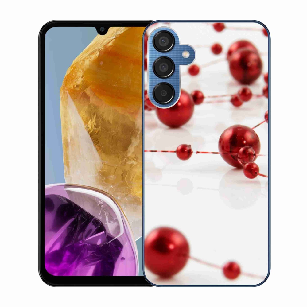 Gelový kryt mmCase na Samsung Galaxy M15 5G - vánoční řetěz