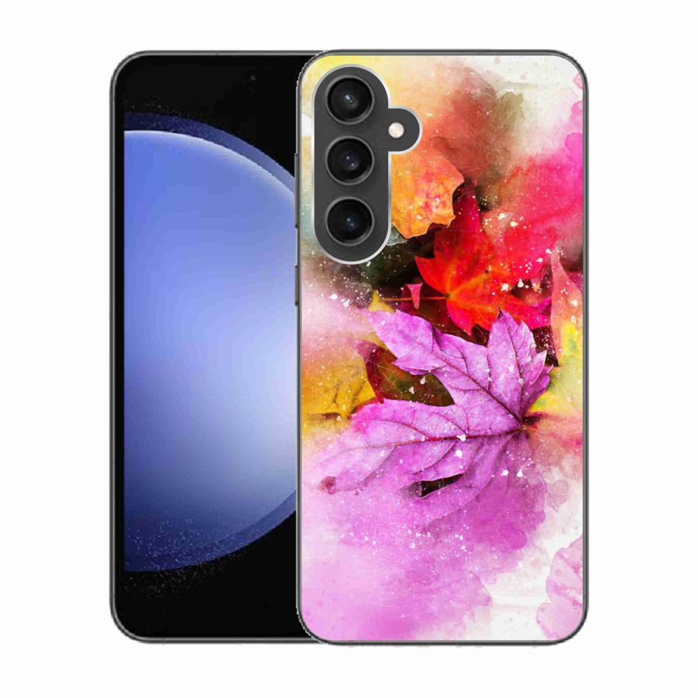 Gelový kryt mmCase na Samsung Galaxy S23 FE - barevné listy
