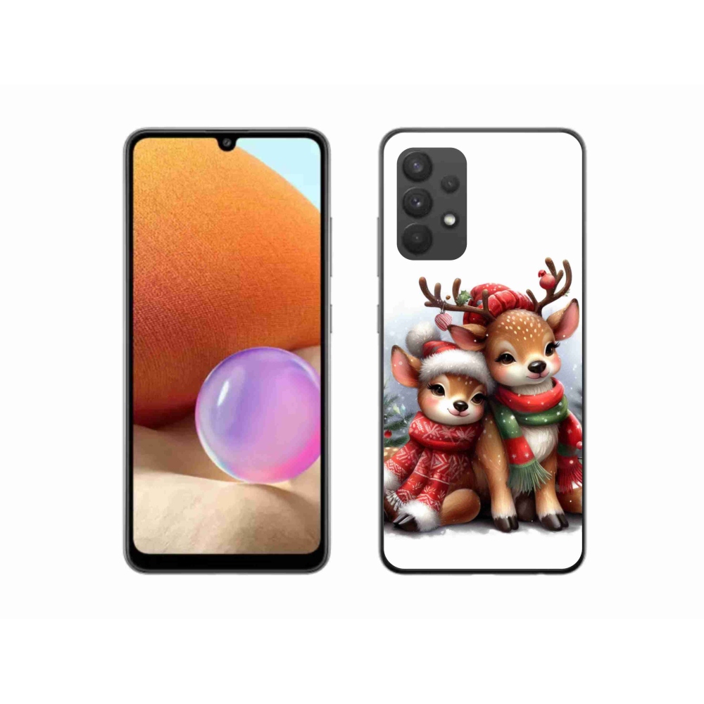 Gelový kryt mmCase na Samsung Galaxy A32 4G - vánoční sobi