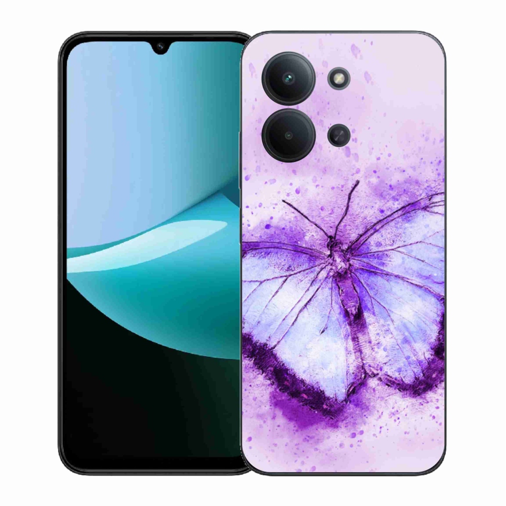 Gelový kryt mmCase na Xiaomi Redmi 15C 4G (171mm)/Poco C85 4G (171mm) - fialový motýl