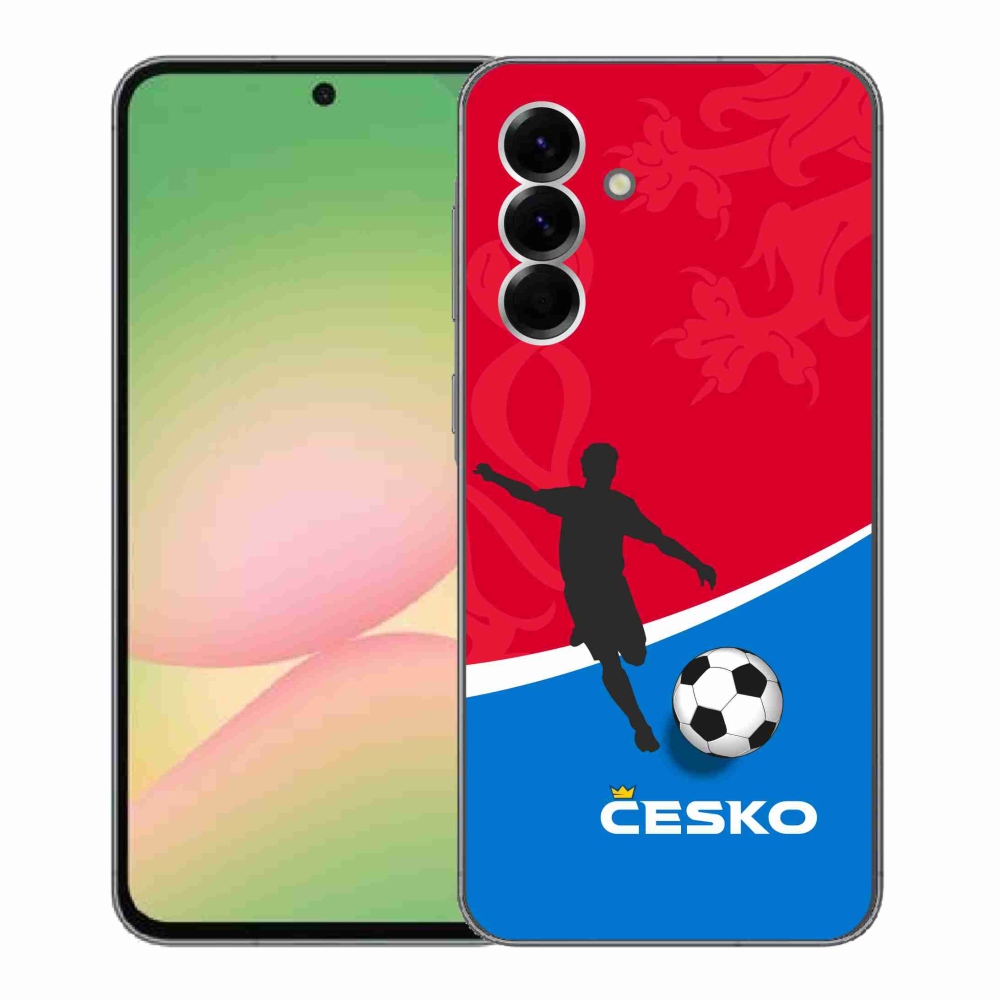 Gelový kryt mmCase na Samsung Galaxy A56 5G - fotbal Česko