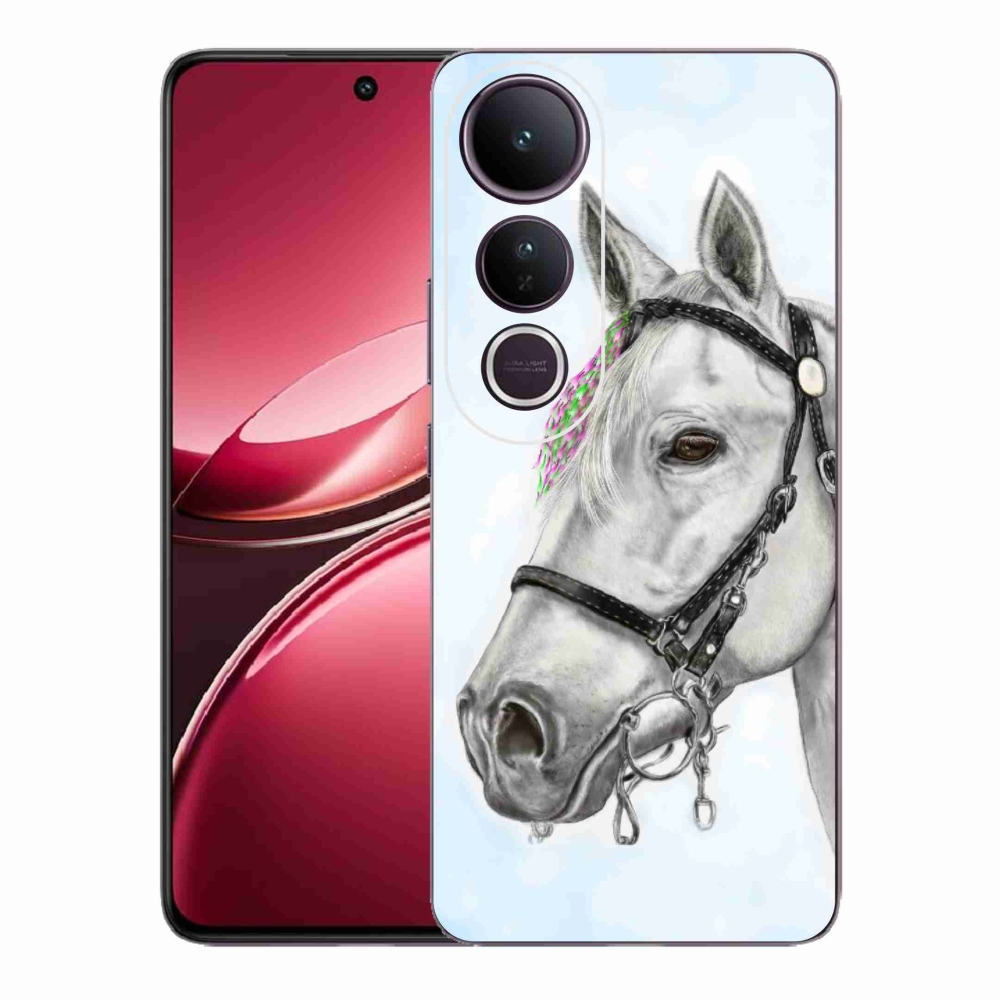 Gelový kryt mmCase na Vivo V50 Lite 4G/5G - bílý kůň 1