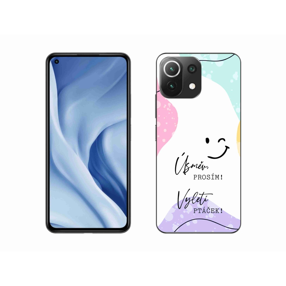 Gelový kryt mmCase na Xiaomi 11 Lite 5G NE - vtipný text 4 bílé pozadí