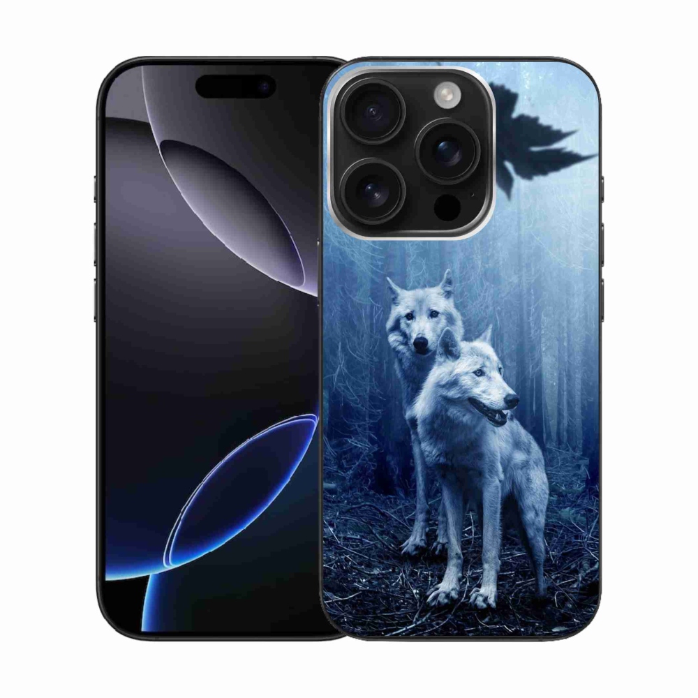 Gelový kryt mmCase na iPhone 16 Pro - vlci v lese