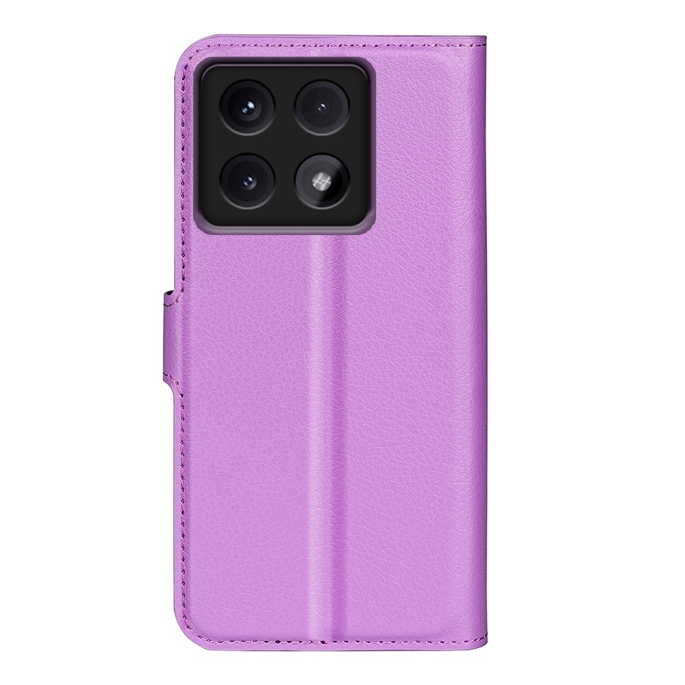 Litchi knížkové pouzdro na Xiaomi 14T - fialové