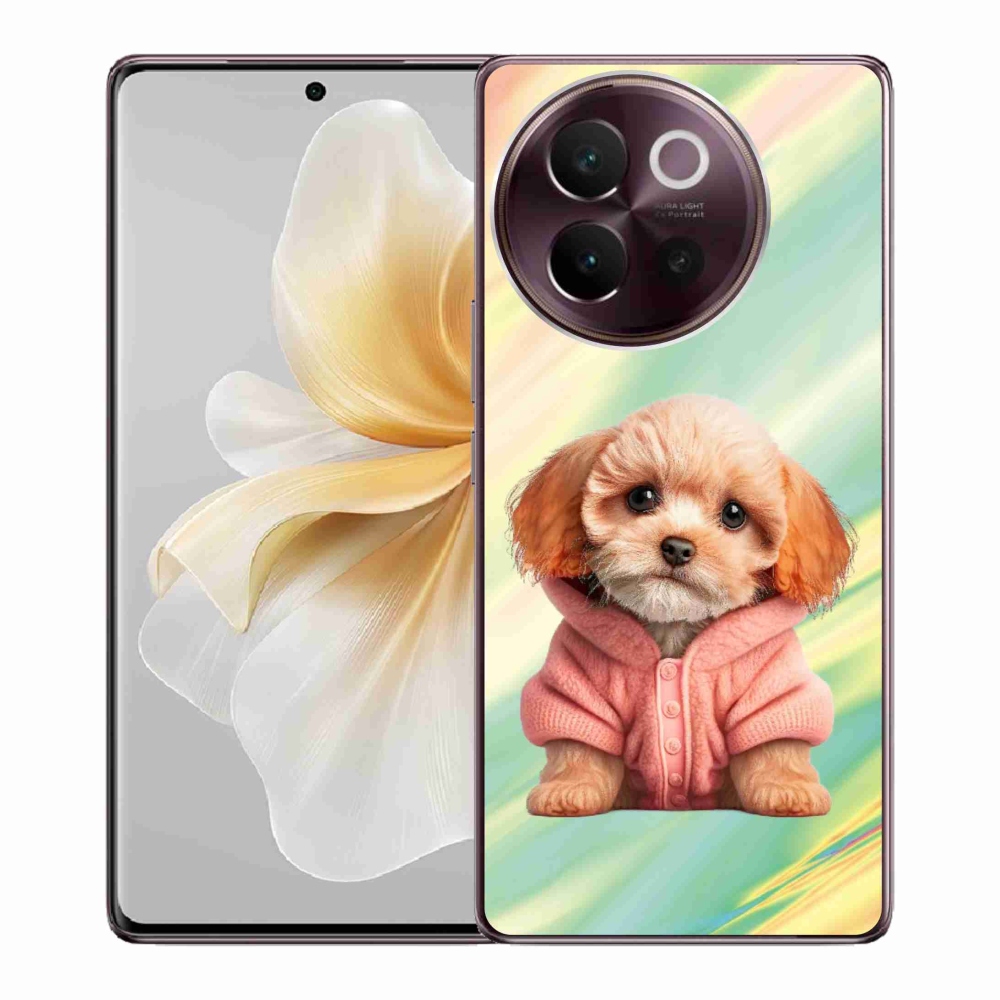 Gelový kryt mmCase na Vivo V40 Lite 5G - štěně ve svetru