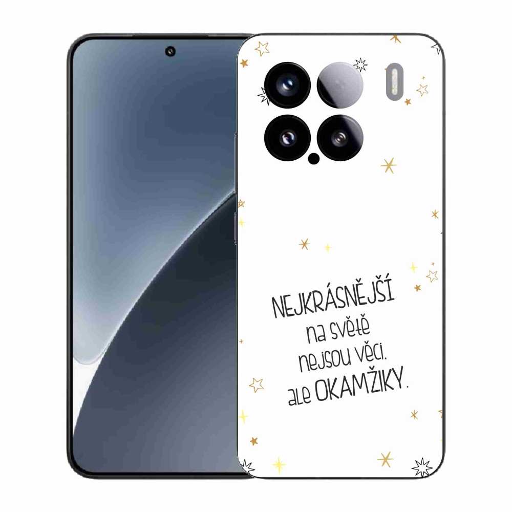 Gelový kryt mmCase na Xiaomi 15 - citát 4 bílé pozadí