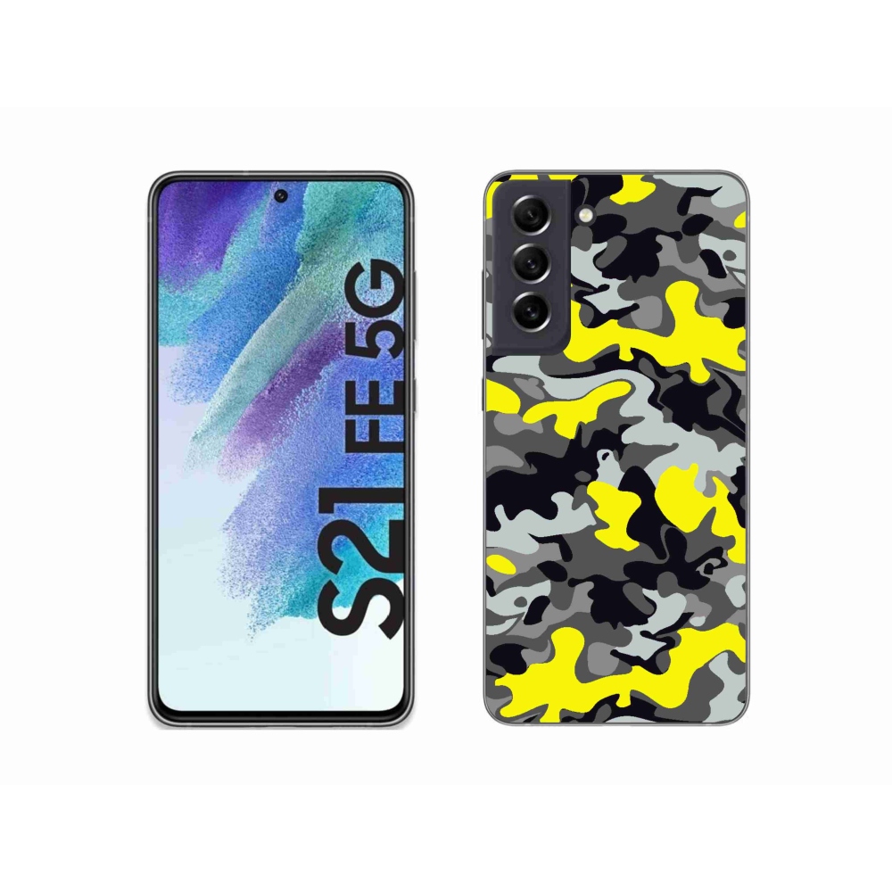 Gelový kryt mmCase na Samsung Galaxy S21 FE 5G - maskáčový vzor 6