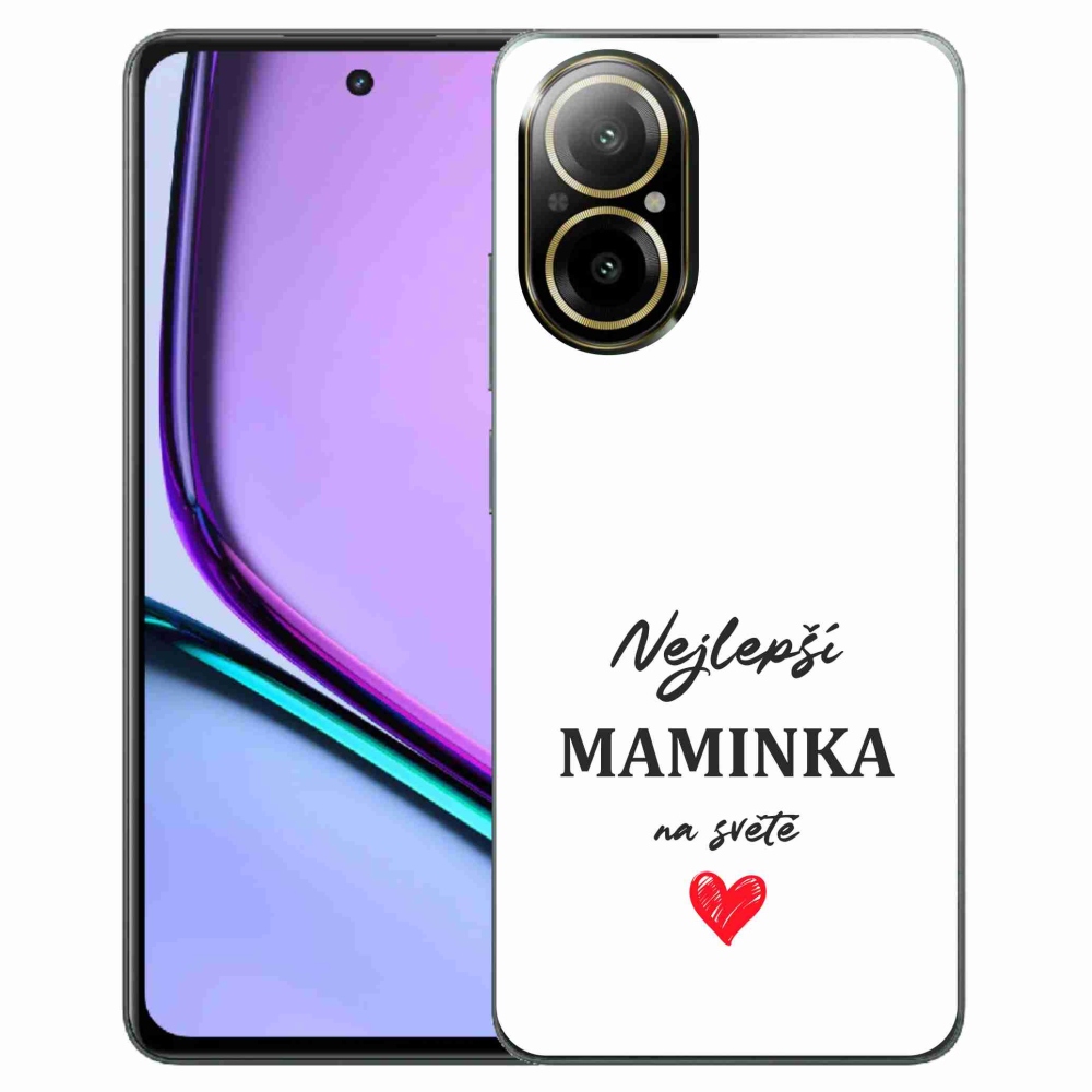 Gelový kryt mmCase na Realme C67 - nejlepší maminka 1 bílé pozadí