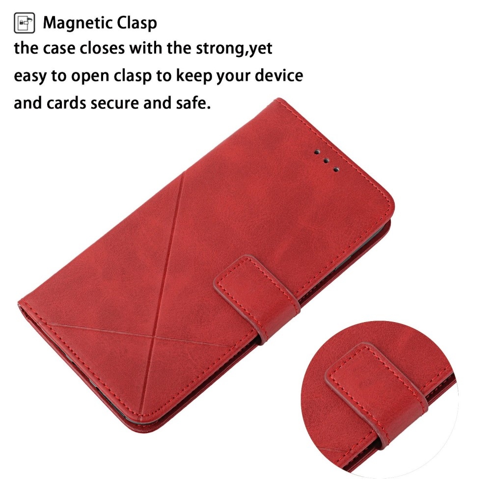 Line knížkové pouzdro na Xiaomi Redmi Note 14 5G - červené