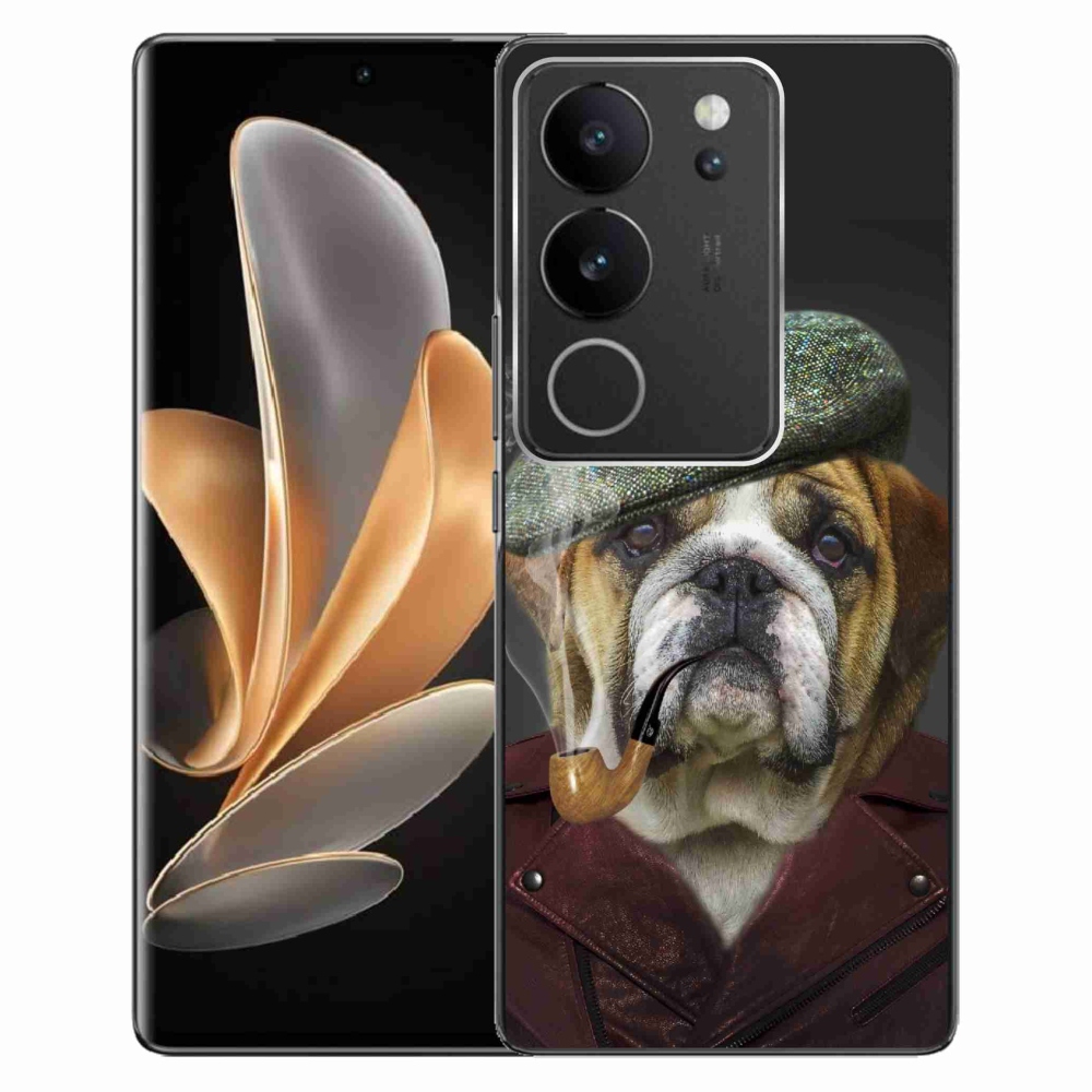 Gelový kryt mmCase na Vivo V29 5G - pes s fajfkou