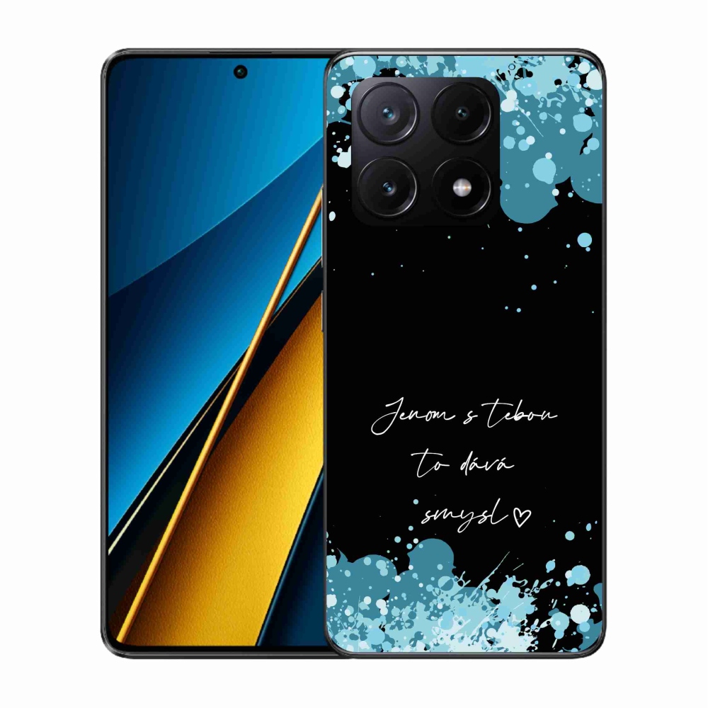 Gelový kryt mmCase na Xiaomi Poco X6 Pro 5G - zamilovaný text černé pozadí