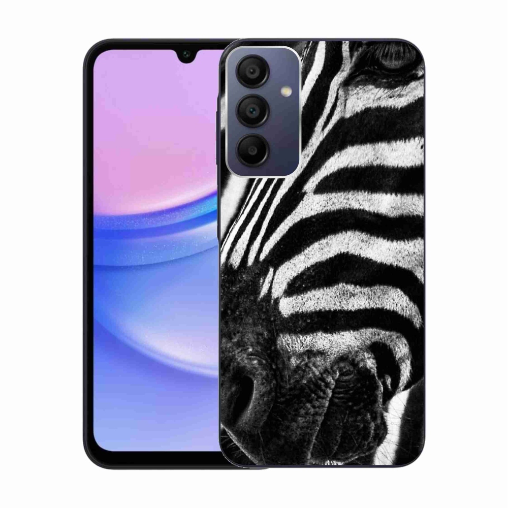 Gelový kryt mmCase na Samsung Galaxy A15 4G/5G - zebra