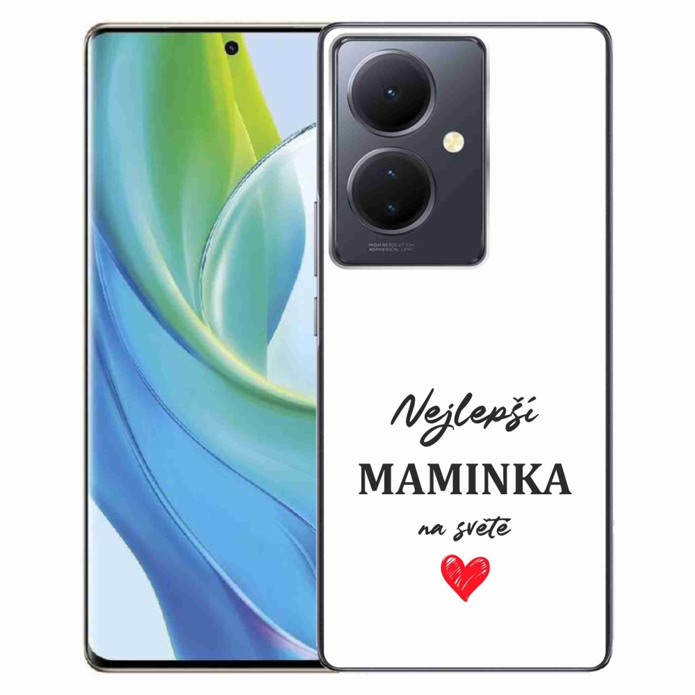 Gelový kryt mmCase na Vivo V29 Lite 5G - nejlepší maminka 1 bílé pozadí