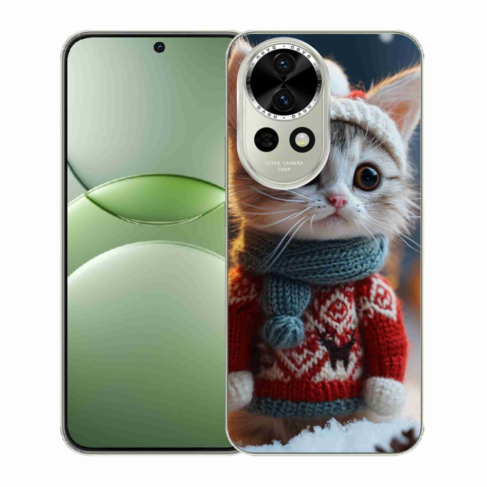 Gelový kryt mmCase na Huawei Nova 13 5G - kotě ve svetru